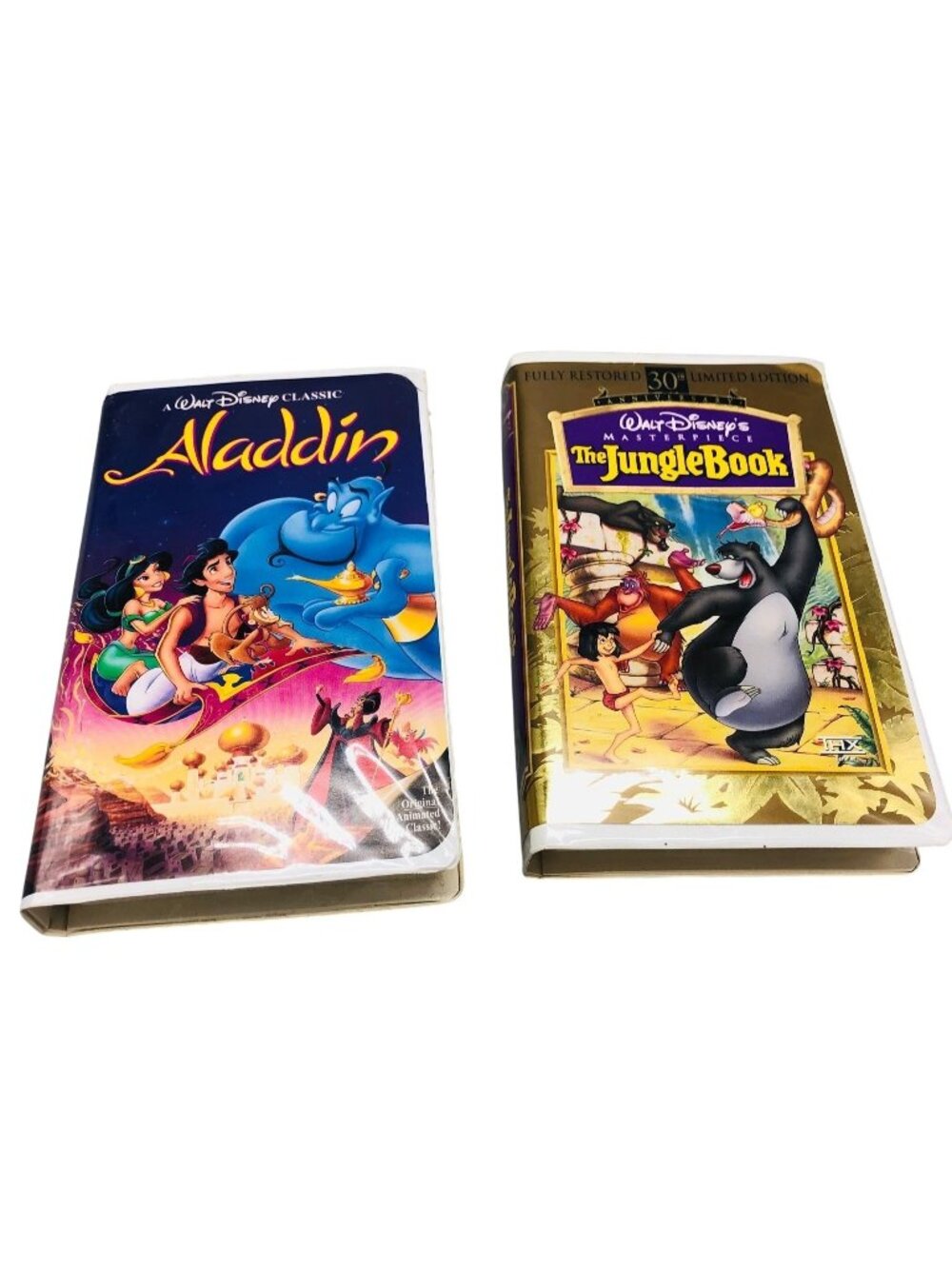 Walt Disney Classic video tape Aladdin, 30th edition The Jungle Book READ